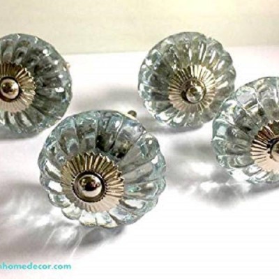 Vintage Antique Door Hardware Knob Glass Knobs Odd Crystal White